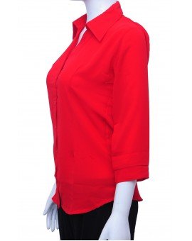 Imported Georgette Short Shirt - Red